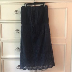 Women’s Flying Tomato Strapless Blue Lace Dress